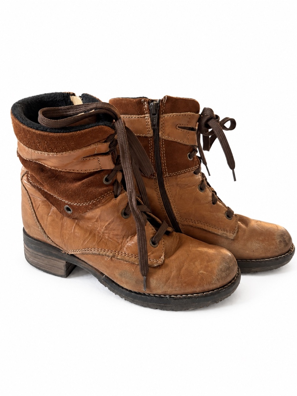 Vintage looking Women’s Dromedaris Leather Ankle Boho Boots EU 36, US 5.5-6